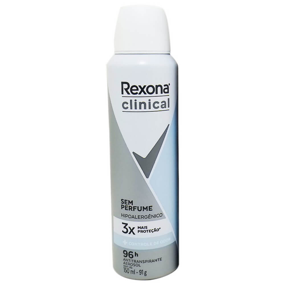 Kit 3 Desodorante Antitranspirante Aerosol Rexona Men Clinical Sem Perfume  150ml