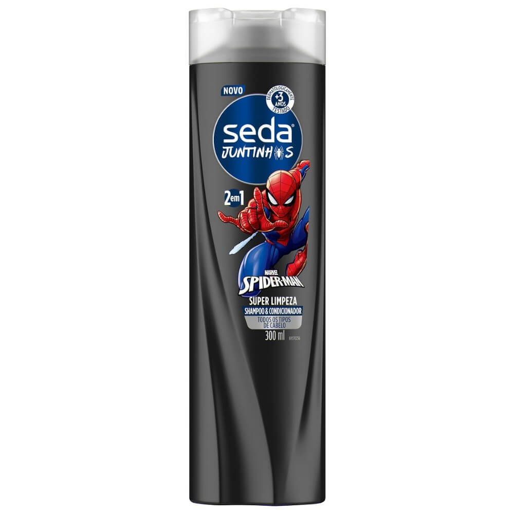 Kit 6 Shampoo & Condicionador Juntinhos Seda Spider-Man Super Limpeza 300ml  | Coimbra Eletro - Mais Coimbra