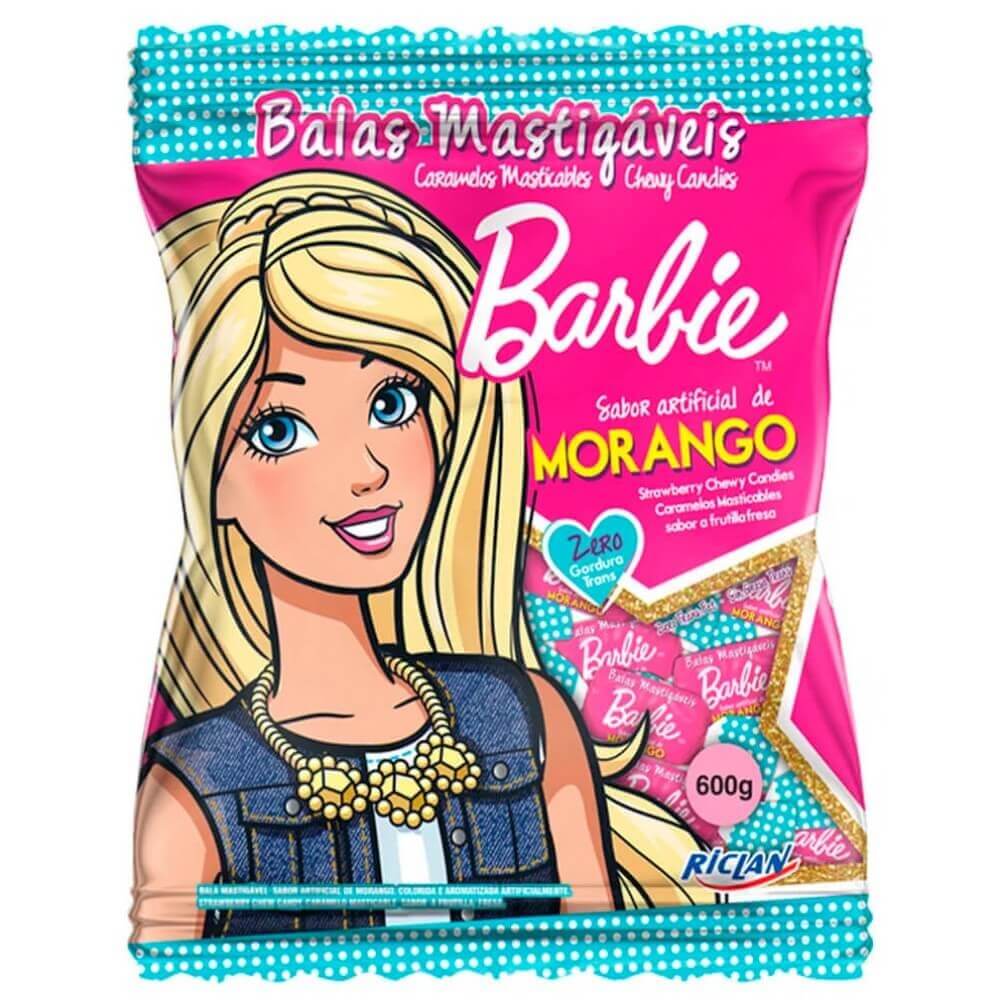 Bala Mastigável Barbie Morango 600g | Coimbra Eletro - Mais Coimbra