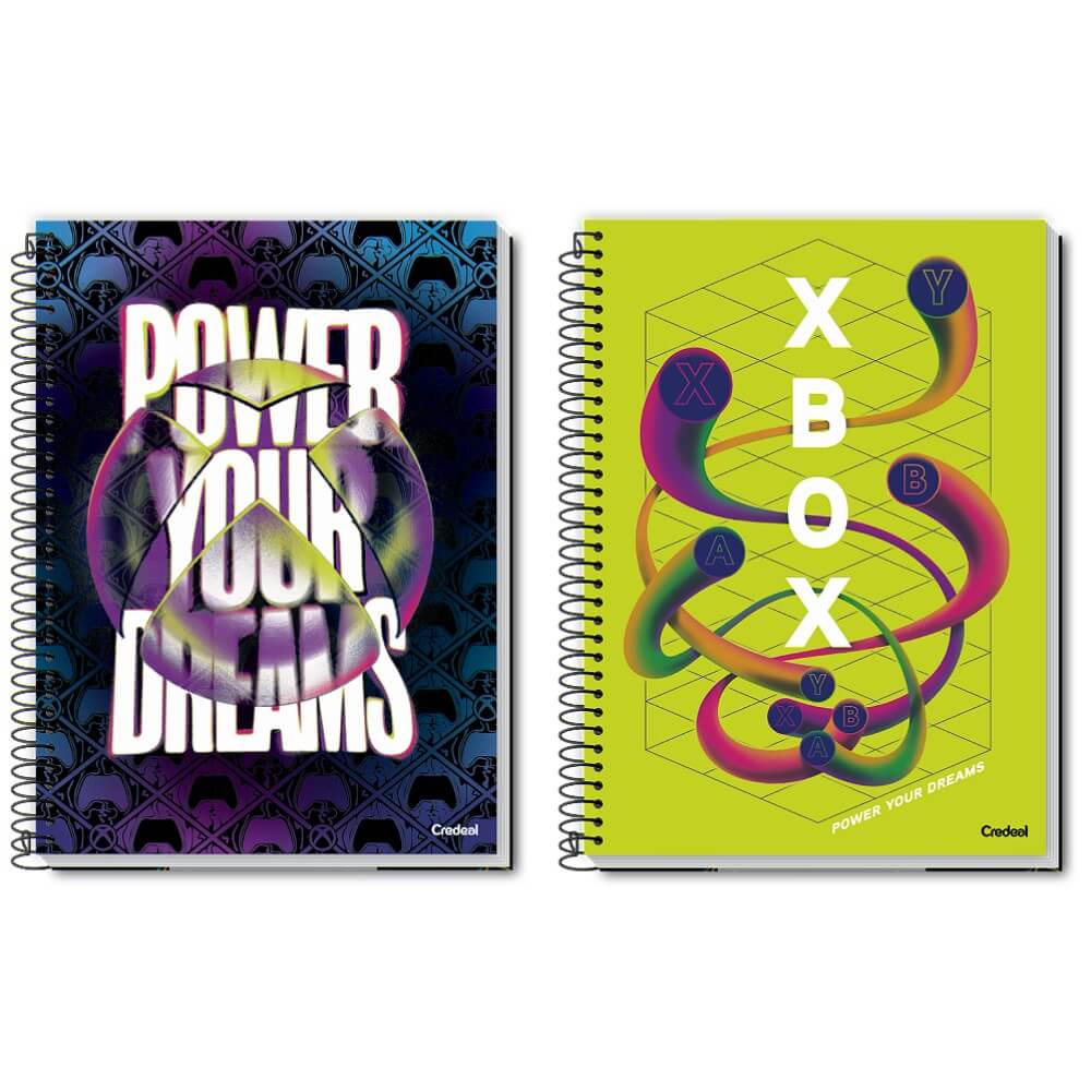 caderno-credeal-xbox-capa-dura-12-materais-192-folhas-espiral-sortido-280768-6
