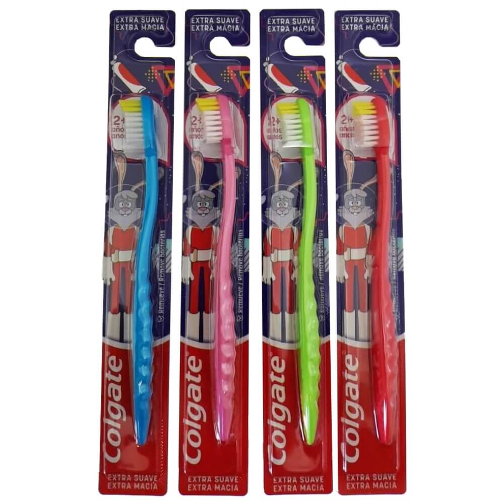 Kit 12 Escova Dental Colgate Kids DR. Rabbit Extra Suave/Macia ...